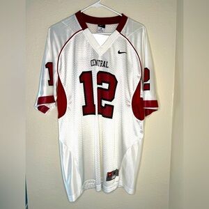 Nike White and Red Sports Jersey